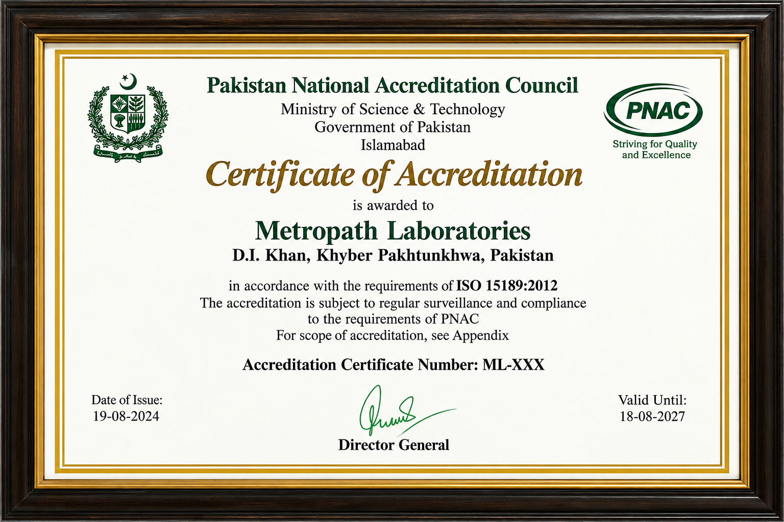 Certificate of Accreditation